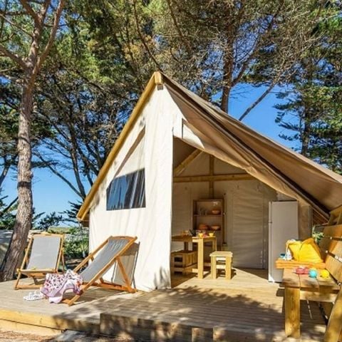 Tente en toile et en bois 5 personnes - Sans sanitaires