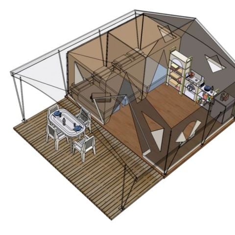 Bungalow toilé 5 personnes - Canada - 2 chambres- - Sans sanitaire