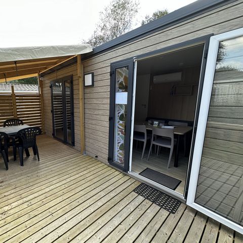 BUNGALOW 6 personnes - Mobil-home | Comfort XL | 3 Ch. | 6 Pers. | Terrasse surélevée | Clim.