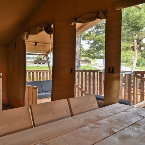 Tente en toile et en bois 5 personnes - Safari Ciboulette