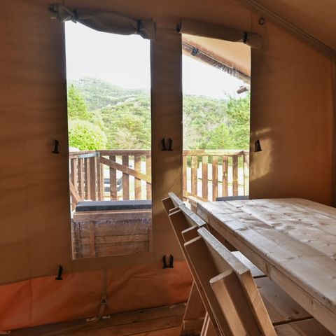 Tente en toile et en bois 5 personnes - Safari Ciboulette