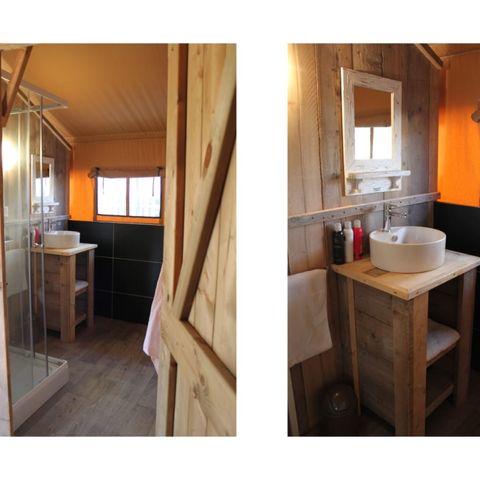 Tente en toile et en bois 5 personnes - Safari Laurier