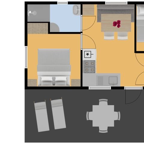 Stacaravan 4 personen - Rozemarijn