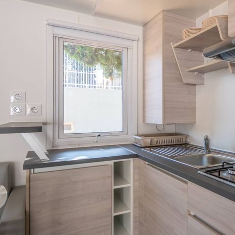 Mobilheim 6 Personen - Mobilheim | Premium | 3 Schlafz. | 6 Pers. | Terrasse Lounge | Klimaanlage | TV