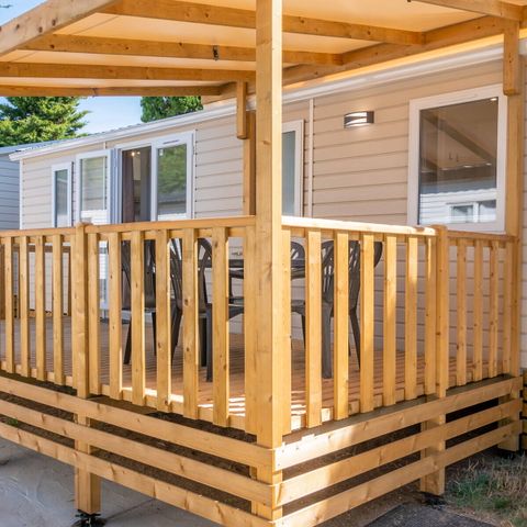 Stacaravan 6 personen - Stacaravan | Premium | 3 slaapkamers | 6 pers | Terras Lounge | Airconditioning | TV