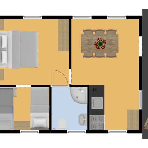 Tente en toile et en bois 5 personnes - Safari Laurier