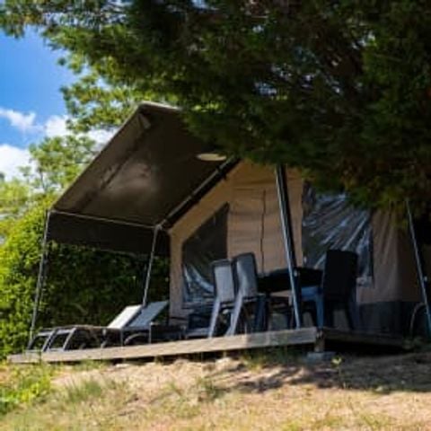 Tente en toile et en bois 6 personnes - Tente glamping Tournesol