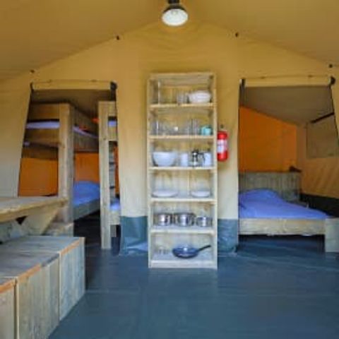 Tente en toile et en bois 6 personnes - Tente glamping Tournesol