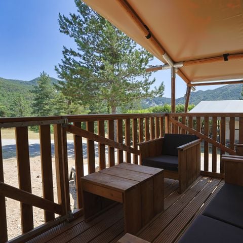 Tente en toile et en bois 5 personnes - Safari Ciboulette