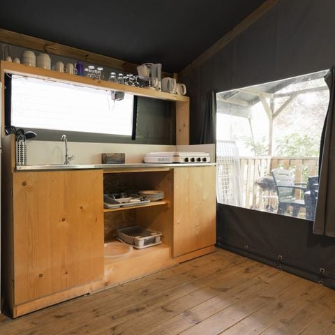 TENTE TOILE ET BOIS 4 personnes - Tente Glamping Camomille