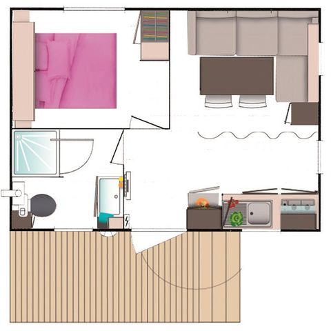 Stacaravan 2 personen - Stacaravan 'Ciel' 21m
