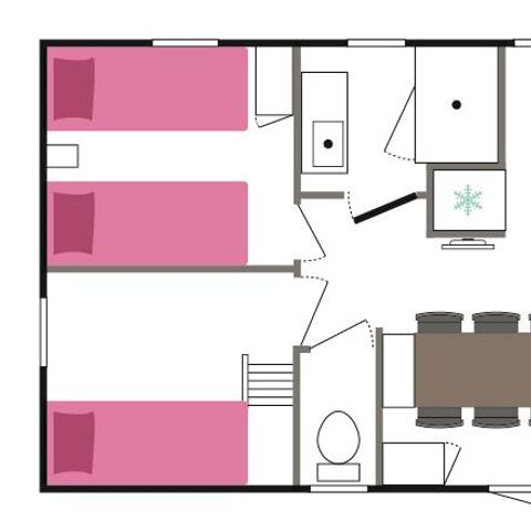Mobile home 5 persons - Galaxie Confort (no dogs allowed)