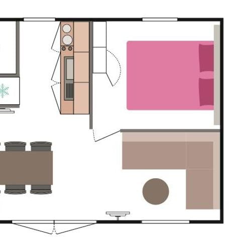 Mobilheim 5 Personen - Galaxie Confort (Hund nicht erlaubt)