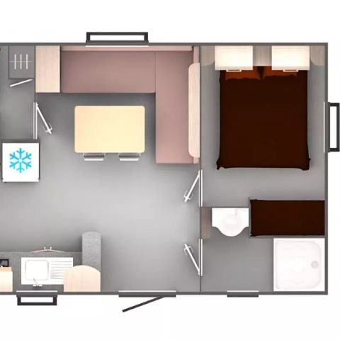 MOBILE HOME 6 people - 3 Rooms 4/6 Persons + TV