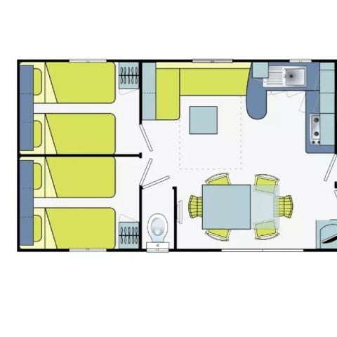 CASA MOBILE 6 persone - 4 Camere 6 Persone + TV