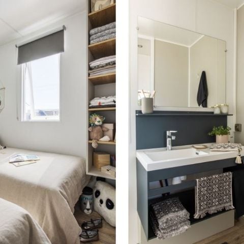 Stacaravan 6 personen - Mahana - 6 slaapplaatsen - 3 slaapkamers - 2 badkamers - 40m² leefruimte