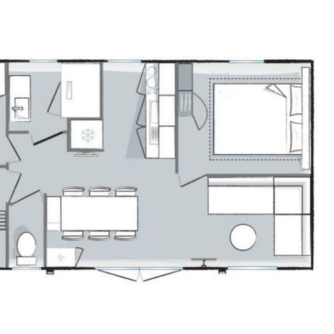 MOBILHOME 6 personas - Mahana 6 personas 3 dormitorios 32m².