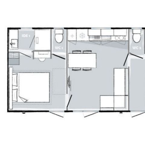 Mobilheim 6 personen - Evasion+ - 2 Schlafzimmer - 2 Bad - 33m²