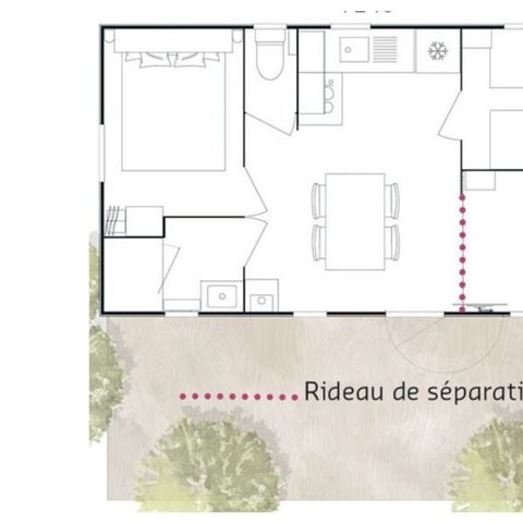 Mobilhome 6 personnes - Évasion - 2 chambres - 28m²
