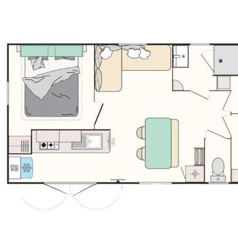 MOBILHOME 8 personas - Mobil-home Loisir+ 8 personas 3 habitaciones 30m² - Mobil-home para 8 personas