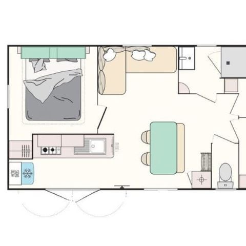 Mobilhome 8 personnes - Loisir+ - 3 chambres - 30m²