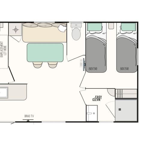 CASA MOBILE 7 persone - Casa mobile Evasion 7 persone 2 camere da letto 28m² - casa mobile per 7 persone