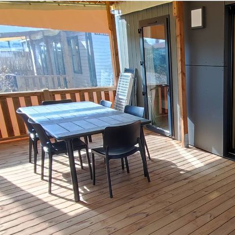 MOBILHOME 6 personas - C-Mediterráneo con aire acondicionado - 3 dormitorios - 2 cuartos de baño - 38 m²