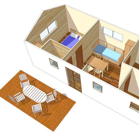 Casa mobile 4 persone - Classic XL | 2 camere da letto | 4 persone | Terrazza singola