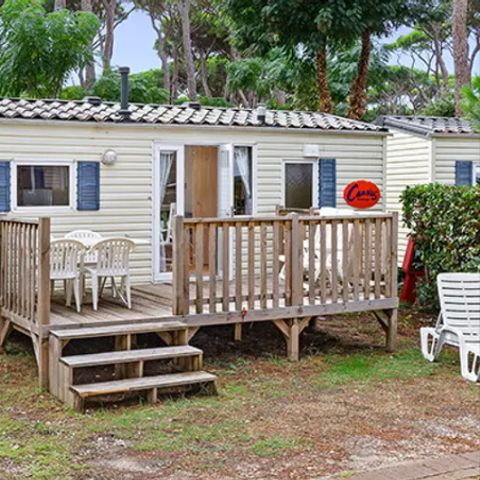 Stacaravan 4 personen - Stacaravan | Klassiek | 2 Slaapkamers | 4 Pers. | Verhoogd terras | Airconditioning | TV