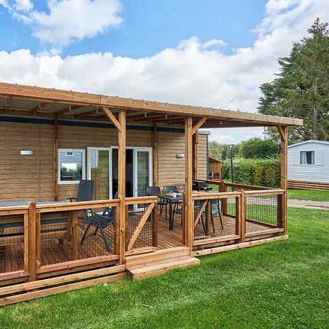 Stacaravan 4 personen - Stacaravan | Premium | 2 Slaapkamers | 4 Pers. | Lounge Terras