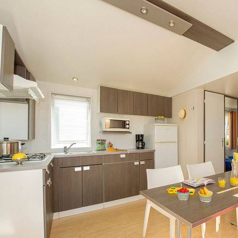 MOBILE HOME 6 people - Mobil-home | Classic | 3 Bedrooms | 6 Pers. | Uncovered raised terrace | Air conditioning | TV