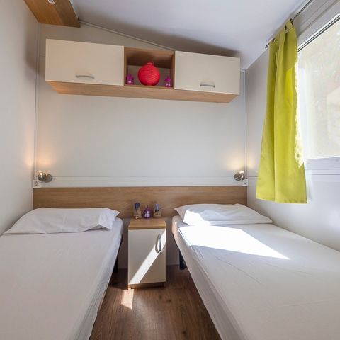 BUNGALOW 6 personnes - Mobil-home | Comfort XL | 3 Ch. | 6 Pers. | Terrasse surélevée | Clim. | TV