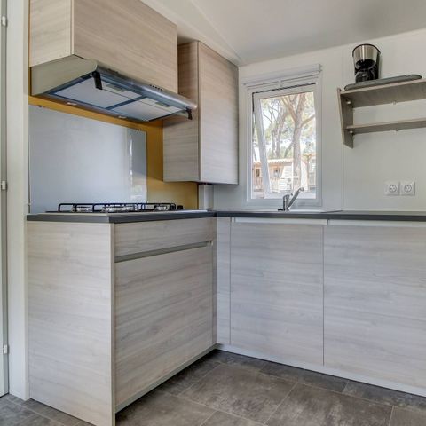 Mobilheim 4 Personen - Comfort | 2 Schlafz. | 4 Pers. | Einfache Terrasse