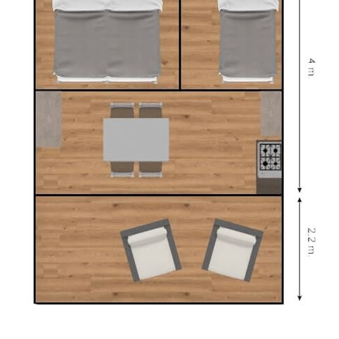 CANVAS AND WOOD TENT 4 people - Safari tents without sanitary facilities 4 persons