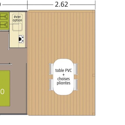 Bungalow 4 personen - TITHOME ohne sanitäre Einrichtungen