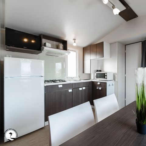Stacaravan 4 personen - Mouette - 2 slaapkamers - Terras voor