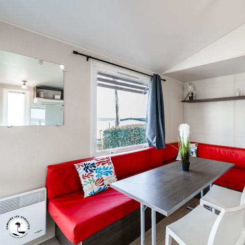 Stacaravan 4 personen - Mouette - 2 slaapkamers - Terras voor