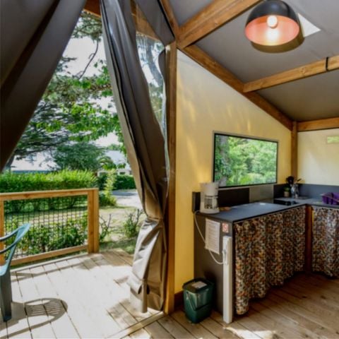 Canvas and wooden tent 4 persons - Ecolodge Mana 2 Bedrooms