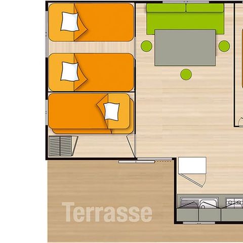 Mobile home 6 persons - comfort 3 Bedrooms