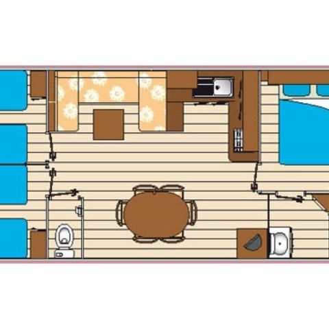 CASA MOBILE 8 persone - Casa mobile comfort 8 persone 3 camere da letto 35m² - casa mobile