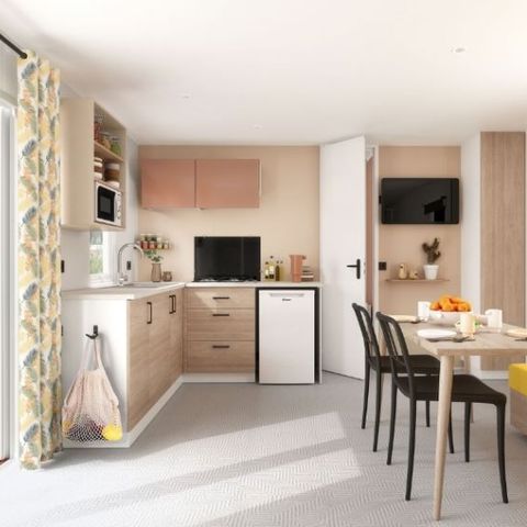 Mobilhome 6 personnes - Confort+ - 2 chambres - 2 salles de bain 31 m²