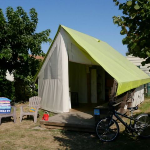 Canvas and wooden tent 4 persons - LODGE SAHARI with private bathroom
