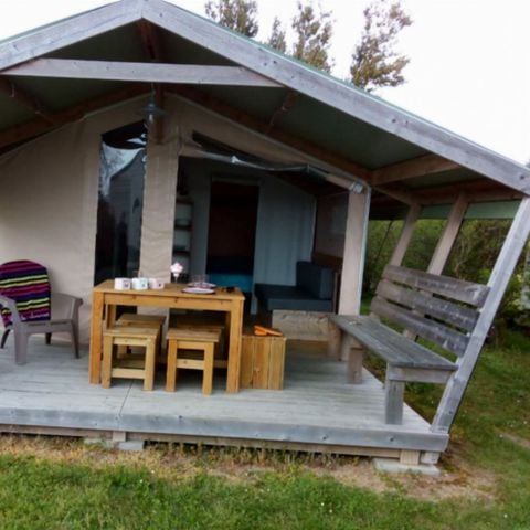Safarizelt 5 personen - LODGE SAHARI mit eigenem Sanitärbereich