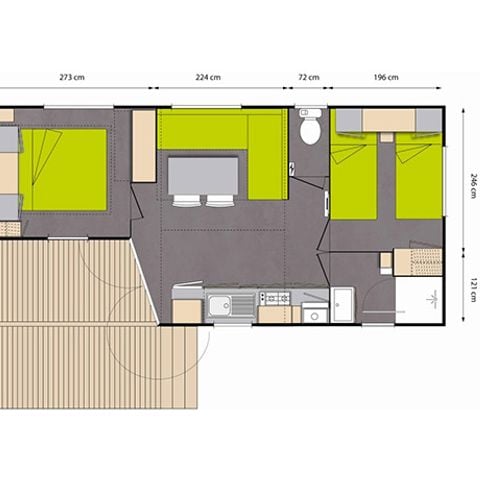 MOBILHOME 4 personas - CONFORT