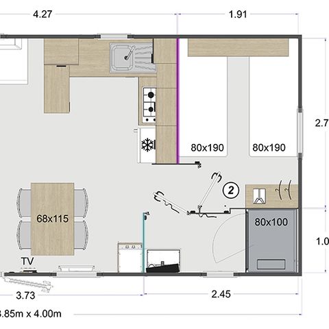 Mobile home 4 persons - TREND