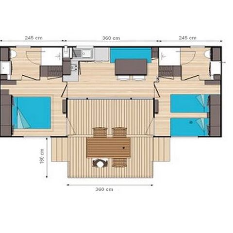 Mobile home 4 persons - PRESTIGE PATIO