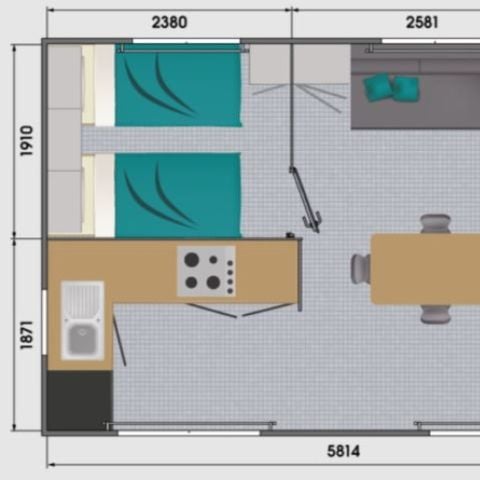 Mobile home 4 persons - Grand Confort - 2bed