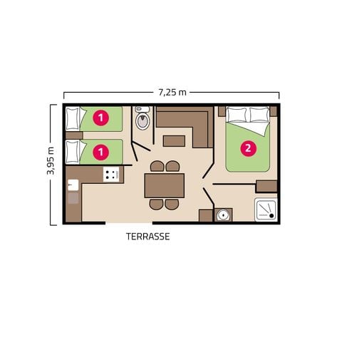 Mobile home 4 persons - Bahia 4 persons