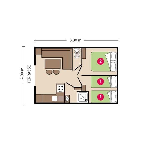 Mobile home 4 persons - Palma Clim 4 persons