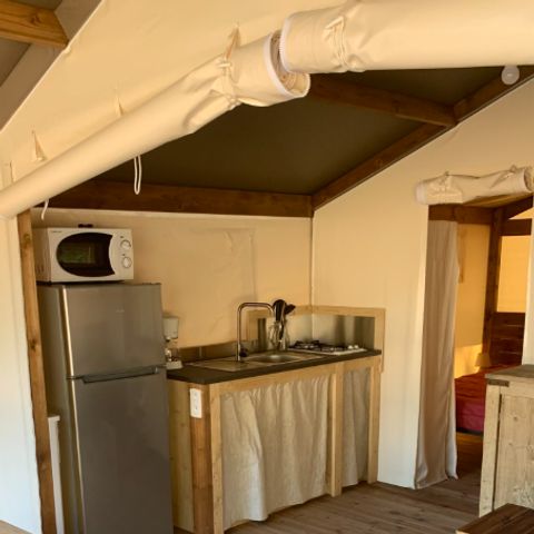 BUNGALOW TOILÉ 5 personnes - Freeflower Standard 37m² - 2 chambres - sans sanitaires - terrasse couverte de 8m² 5 pers